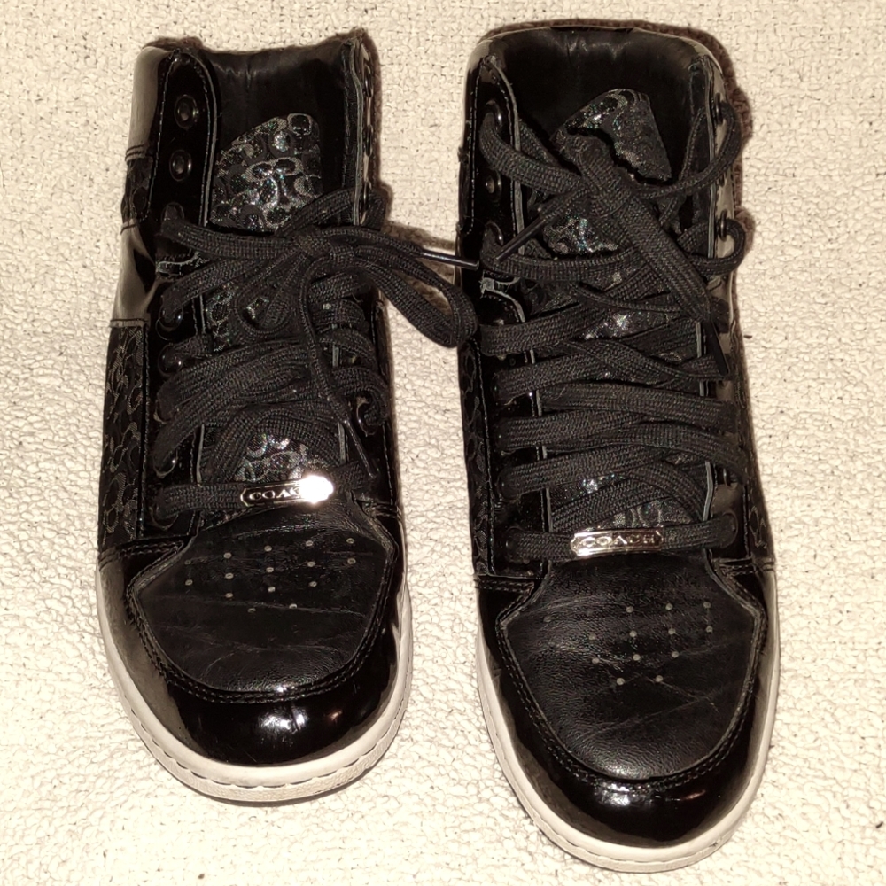 High Top Coach Black Sneakers